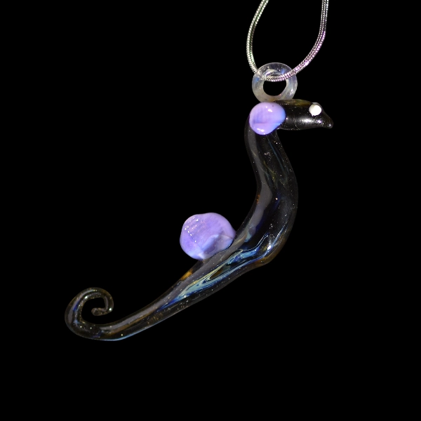 pendentif hippocampe black abyss