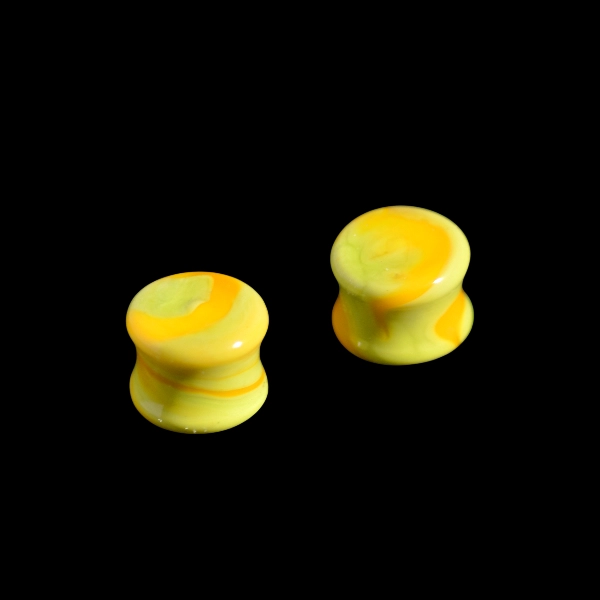 Écarteur en verre pomme jaune