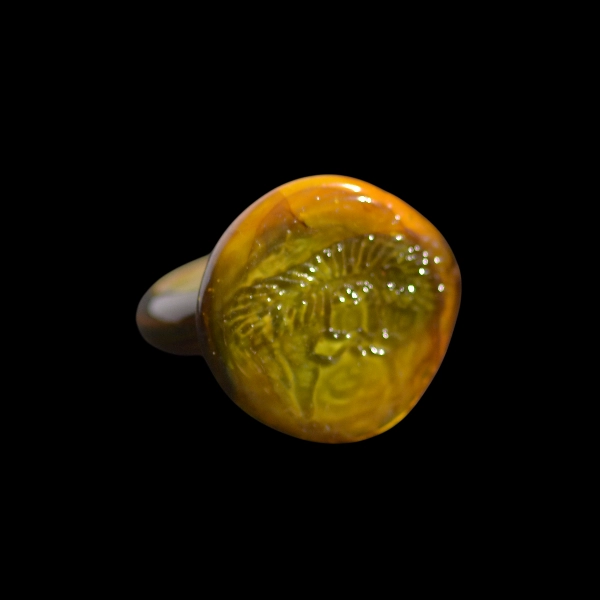 bague en vidrio soplado de Murano mushroom brown