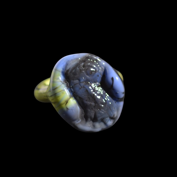 bague en vidrio soplado de Murano chouette grec