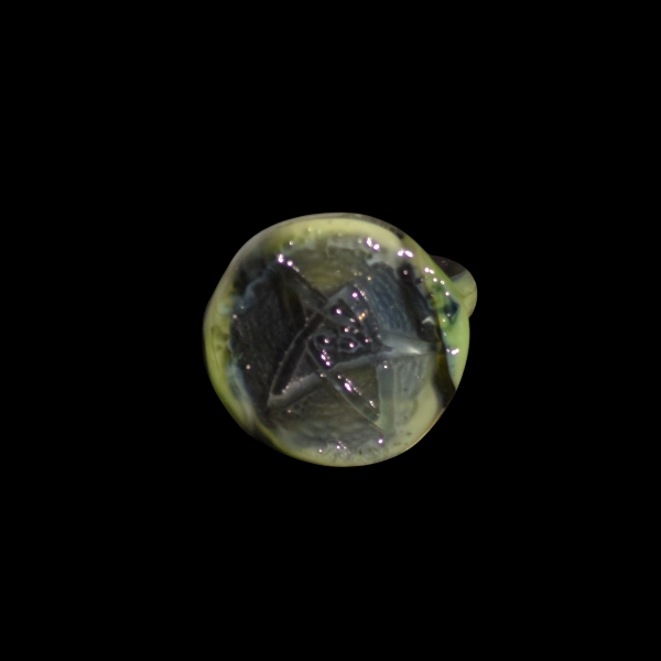 bague en vidrio soplado de Murano black star lovecraft