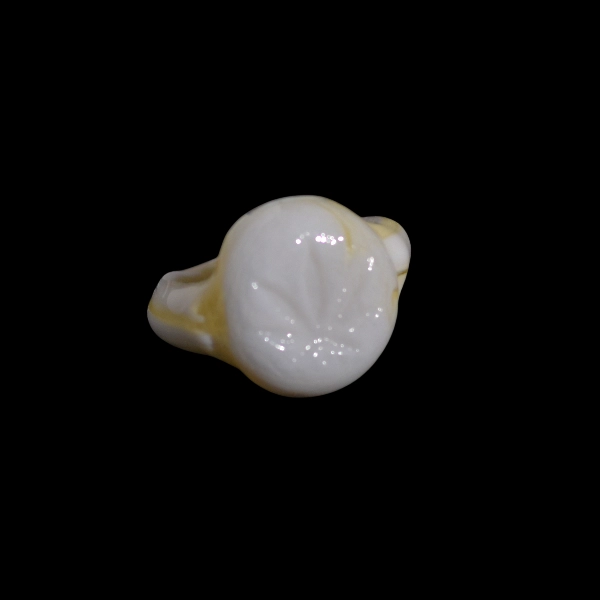 bague en vidrio soplado de Murano blanche 420