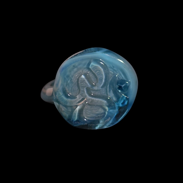 bague en vidrio soplado de Murano om océan