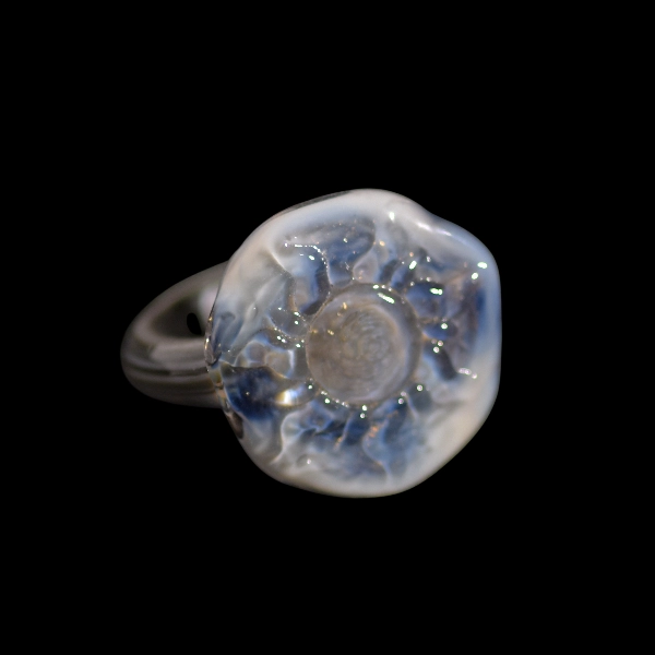 bague en vidrio soplado de Murano Sun bleu Celeste
