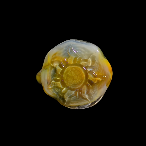 bague en vidrio soplado de Murano sun éclat jaune