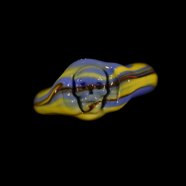 bague en vidrio crâne algue